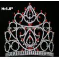 red & clear stone tiara crown